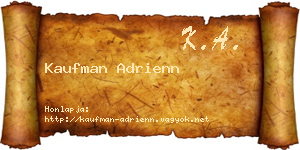 Kaufman Adrienn névjegykártya